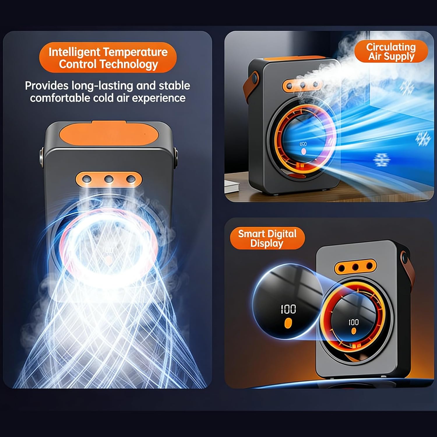  Petit Ventilateur De Climatisation Portable Avec Humidificateur De Bureau