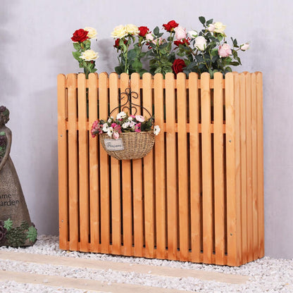 GENERIC Clôture En Bois Massif Pour Climatiseur – Housse Anti-corrosion Et Support Pour Plantes Pour Climatiseurs 100 X 30 X 80 Cm – Cachez Et Protégez élégamment Votre Système De Climatisation