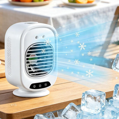  Mini Climatiseur D'Air | Faible Niveau Sonore, Rechargeable USB, Réservoir D'Eau 280 Ml | Climatiseur Portable Pour Bureau | Pour Bureau, Maison, Cuisine, Dortoir, Voiture, Voyage, Camping
