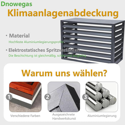  Housse De Protection Pour Climatiseur Extérieur Avec Bordure En Aluminium Pour Pompe à Chaleur L100/W50/H70 (1,5P) Blanc Résistant Aux Intempéries Et Idéal Pour Une Utilisation En Extérieur
