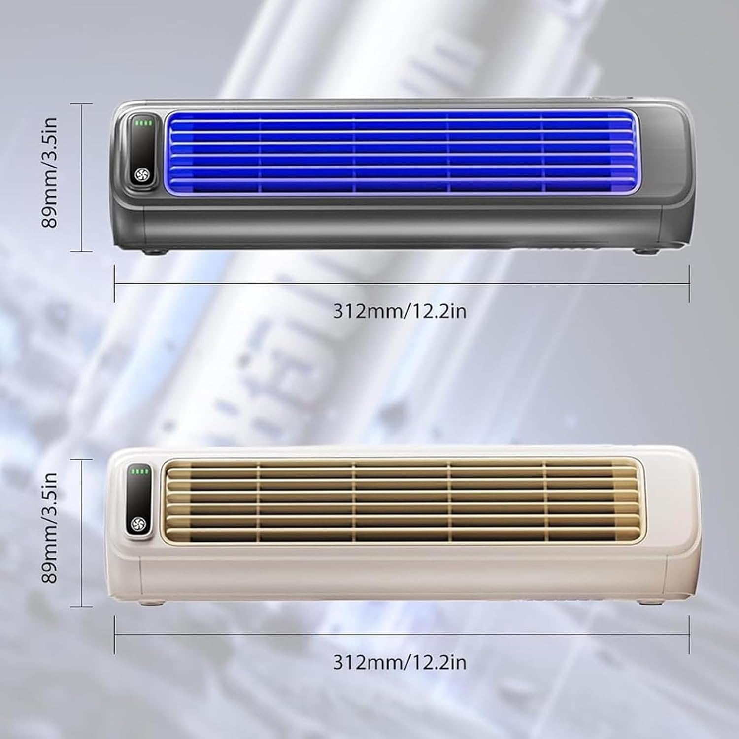 GENERIC Ventilateur Portable, Réglable à 3 Vitesses, Rechargeable, Design Mural, Idéal Pour Les Chambres Et Les Bureaux