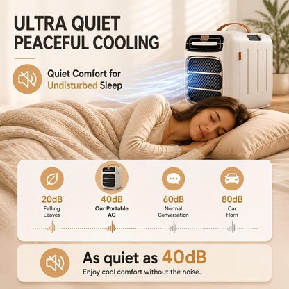  Climatiseur De Voyage Portable, 4800 BTU,Refroidissement Rapide,Climatiseur D'extérieur écoénergétique Pour Tente Et Camping-Car, Et Caravanes,Climatisation Mobile 420 W Basse Consommation