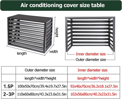 GENERIC Housse De Protection En Aluminium Pour Climatiseur Extérieur Et Support De Fleurs Pour Unités De Climatisation Et Pompes à Chaleur, Boîtier Autoportant Pour Poubelles Ou Unités AC