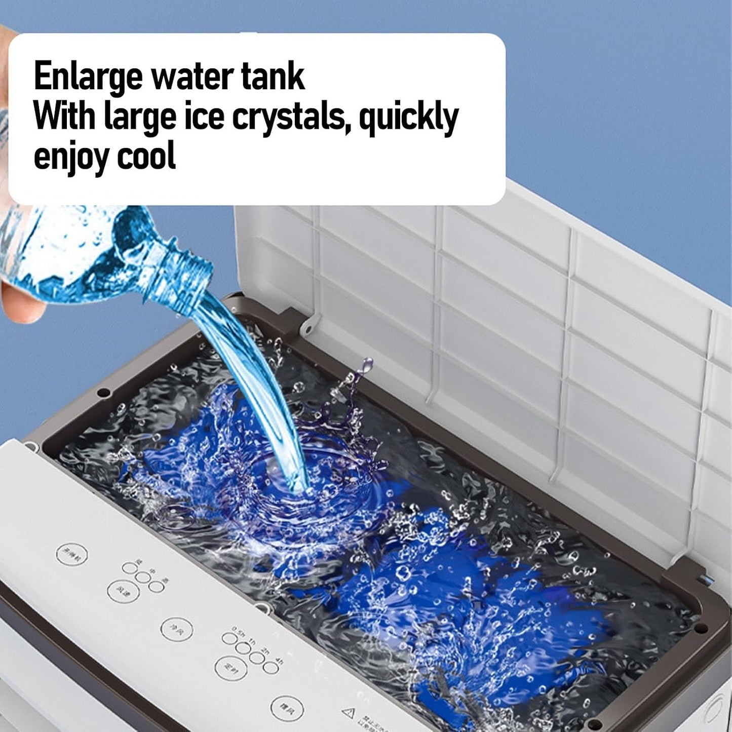  Climatiseur Par évaporation 26 L Portable 3000 M³h à Rotation Automatique 3 En 1 Avec Humidification 3 Vitesses 2 Blocs De Glace Pour La Maison, Le Bureau, Le Jardin
