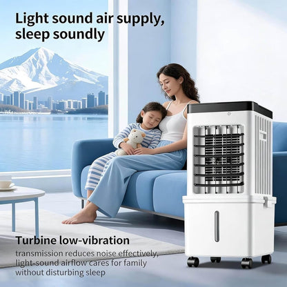 GENERIC Ventilateur De Refroidisseur D'air Portable 10L, Refroidisseur évaporatif à 3 Vitesses Avec Roues, Refroidissement De Bureau Efficace à Faible Consommation D'énergie De Bruit Pour Le Bureau De Chambre