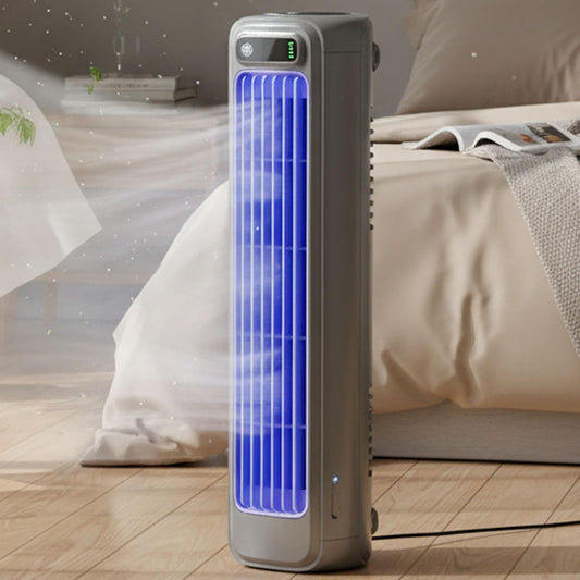 GENERIC Coolizi Cooling Ace, Ventilateur De Climatiseur Tour Sans Lame Rechargeable à 3 Vitesses, Petit Ventilateur De Refroidissement à Glace AC Silencieux Pour Bureau, Bureau, Chambre (grey)