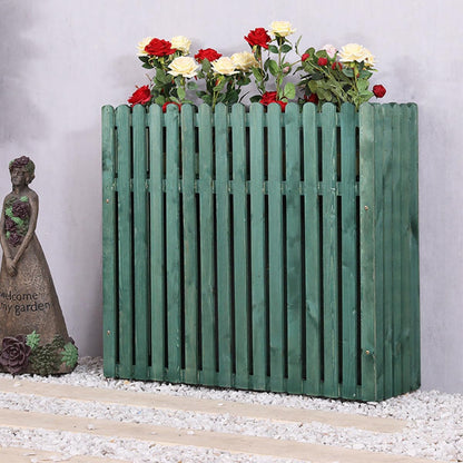  Clôture En Bois Massif Pour Climatiseur – Couverture D'intimité Extérieure Et Support Pour Plantes, Anti-corrosion, 100 X 30 X 80 Cm, Et Solution élégante