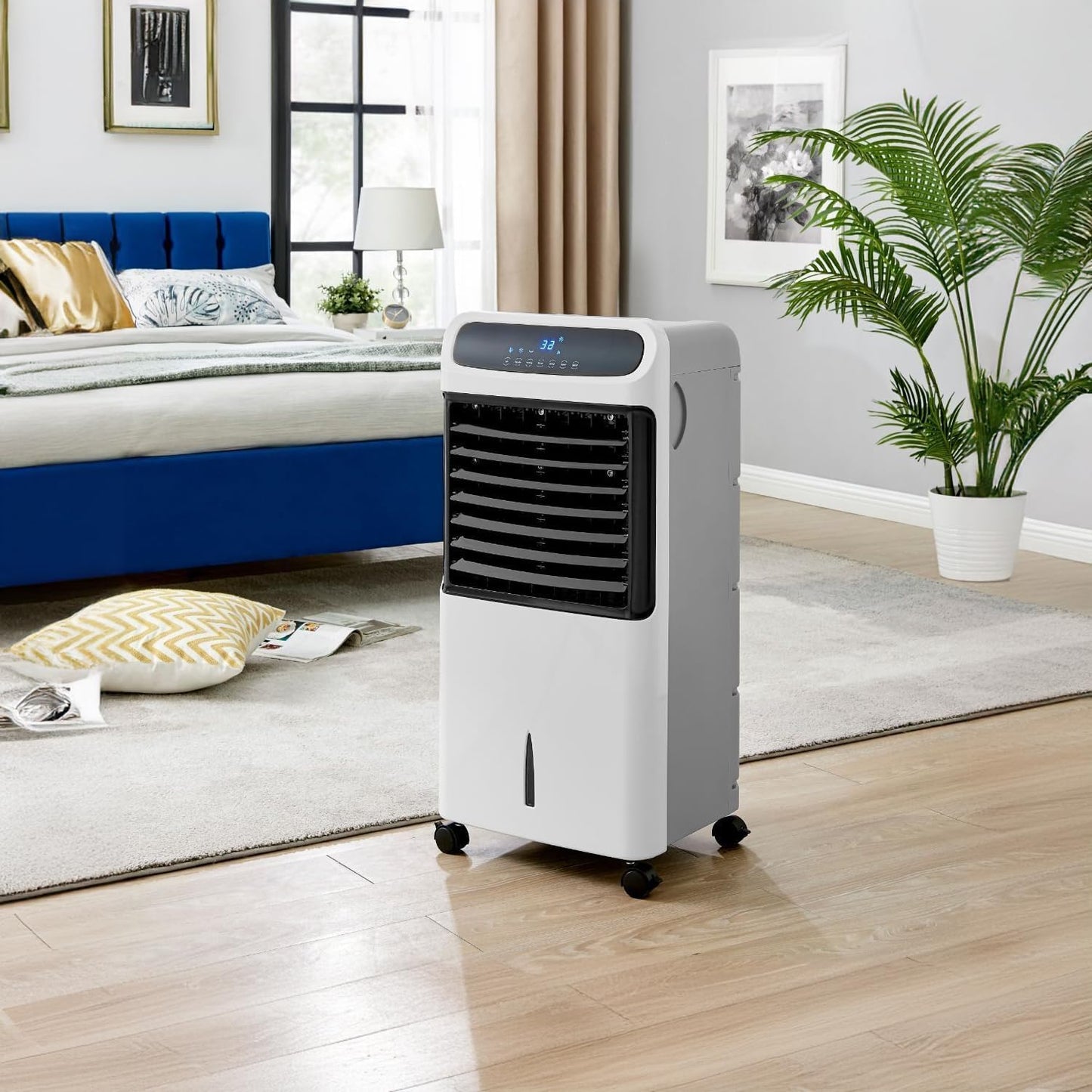  TRIOCLIMA+ Refroidisseur D'air Chaud D'air Froid Et Déshumidificateur Portable 2000 W Avec Télécommande Et Minuterie Avec Affichage Numérique 10 Litres