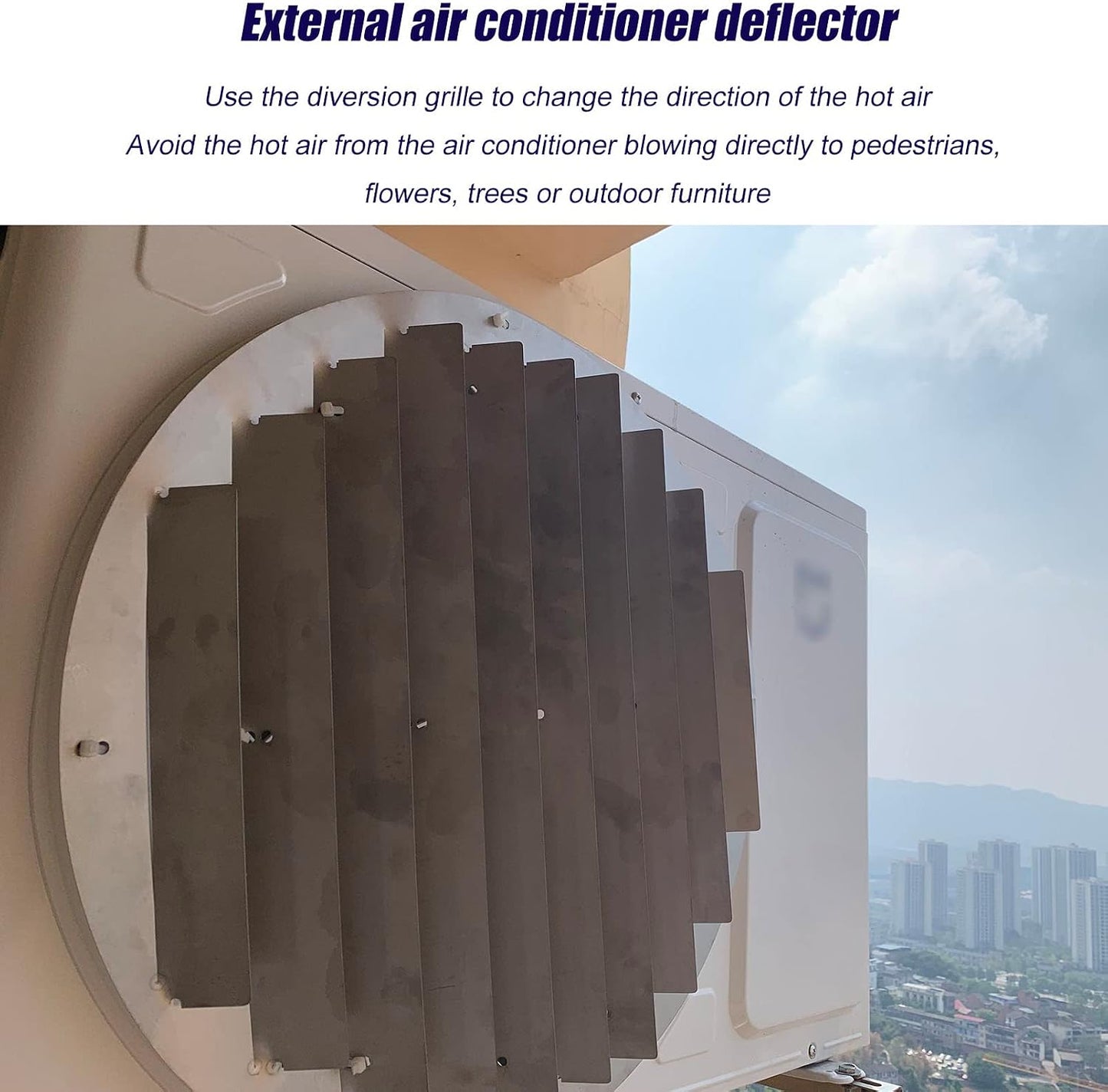  Déflecteur De Climatiseur En Acier Inoxydable Pour Unités Extérieures, écran De Clôture De Protection De Climatiseur Moderne, Couvercle De Guide D'air