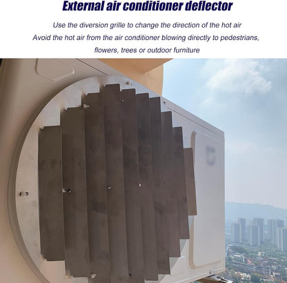  Déflecteur De Climatiseur En Acier Inoxydable Pour Unités Extérieures, écran De Clôture De Protection De Climatiseur Moderne, Couvercle De Guide D'air