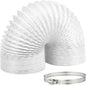  Tube Evacuation Climatiseur Mobile, Tuyau Ventilation En PVC, Ø100 mm, Tuyau D'évacuation D'air Flexible Avec Collier De Serrage Inox, Pour Climatisation Sèche-Linge Extracteur D'Air(3M)