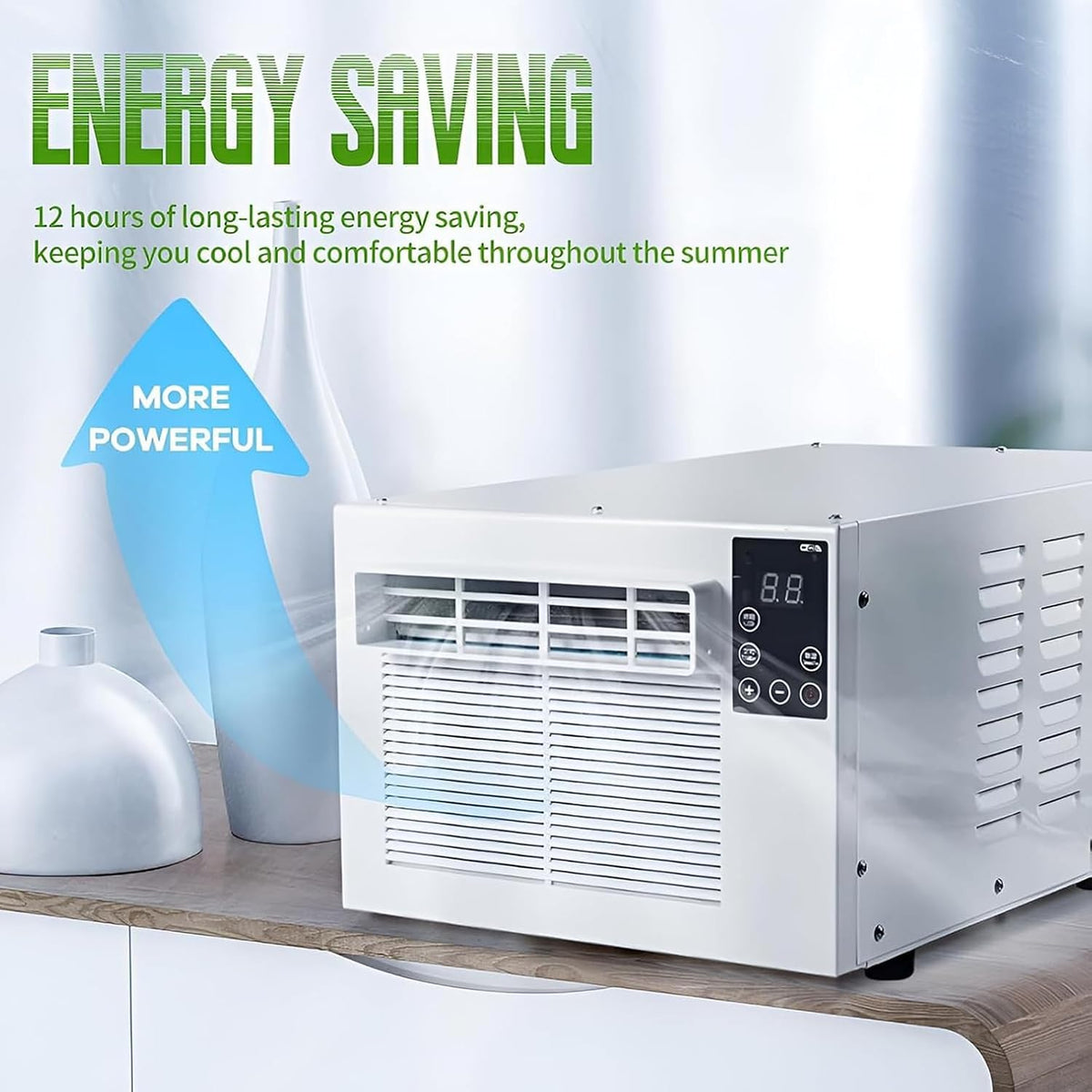  Mini Climatiseur 280W Unité De Climatisation Portable Pour Chambre à Coucher Jusqu'à 5 M2, Refroidisseur Personnel Silencieux Avec Fonction De Déshumidificateur, Pas D'installation Nécessaire, Machine