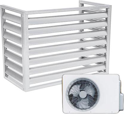  Housse De Protection Pour Climatiseur Extérieur Avec Bordure En Aluminium Pour Pompe à Chaleur L100/W50/H70 (1,5P) Blanc Résistant Aux Intempéries Et Idéal Pour Une Utilisation En Extérieur