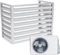  Housse De Protection Pour Climatiseur Extérieur Avec Bordure En Aluminium Pour Pompe à Chaleur L100/W50/H70 (1,5P) Blanc Résistant Aux Intempéries Et Idéal Pour Une Utilisation En Extérieur