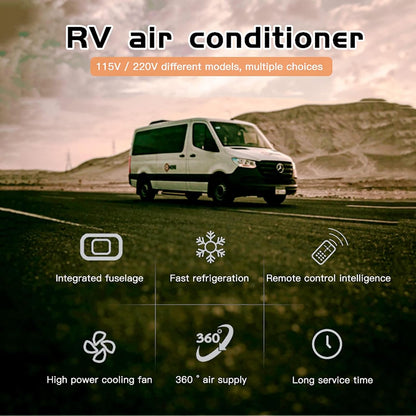  Climatiseur De Toit Cc Pour Camping-Car, Climatiseur Cc, Climatiseur Haute Efficacité Pour Camping-Car, Refroidissement Uniquement, Faible Bruit, 15 000 Btu, Pour Voiture, Camping-Car, Camion, Camping