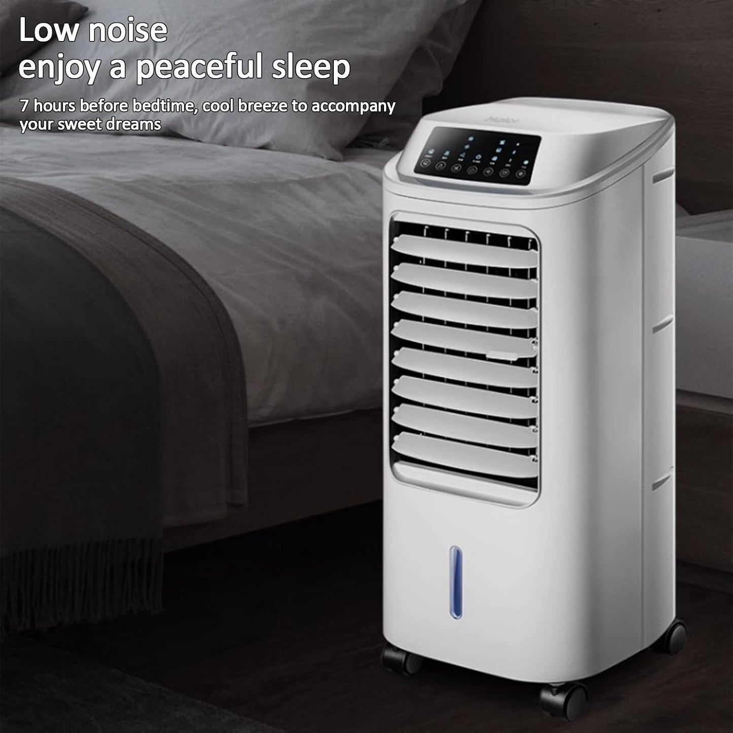  Evaporative Cooler With Remote, 3 Speeds, Timer, Mist, Oscillating For Home Garage Cooling