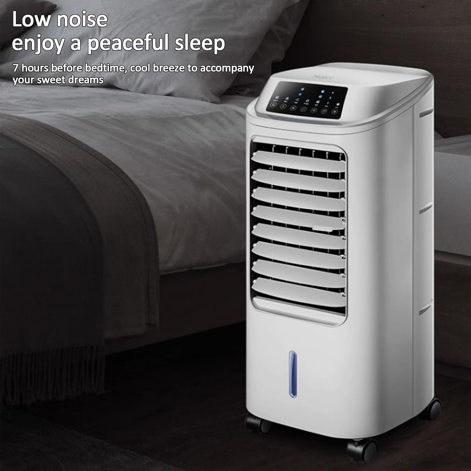  Evaporative Cooler With Remote, 3 Speeds, Timer, Mist, Oscillating For Home Garage Cooling