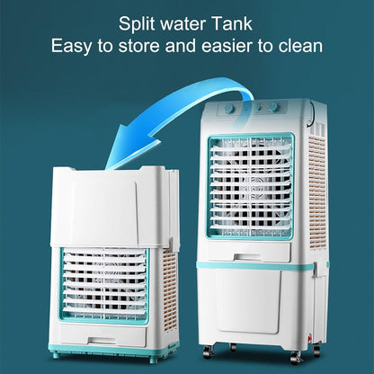 GENERIC 3 En 1 Refroidisseur D'évaporation, Climatiseur Portable De Marais De 40L Avec Ventilateur à 3 Vitesses, Oscillation à 120 °, Contrôle De Bouton Pour Les Grandes Pièces, Usine, Utilisation En Plein Ai