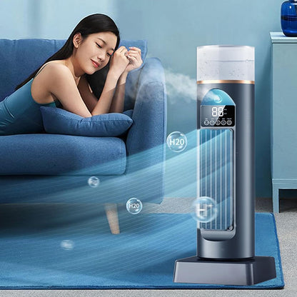 GENERIC Ventilateur AC Portable, Climatiseur Personnel | 6 Vitesses Silencieuses Oscillantes Sans Pales Avec Télécommande Pour Chambre à Coucher, Salon, Bureau, Camping-car