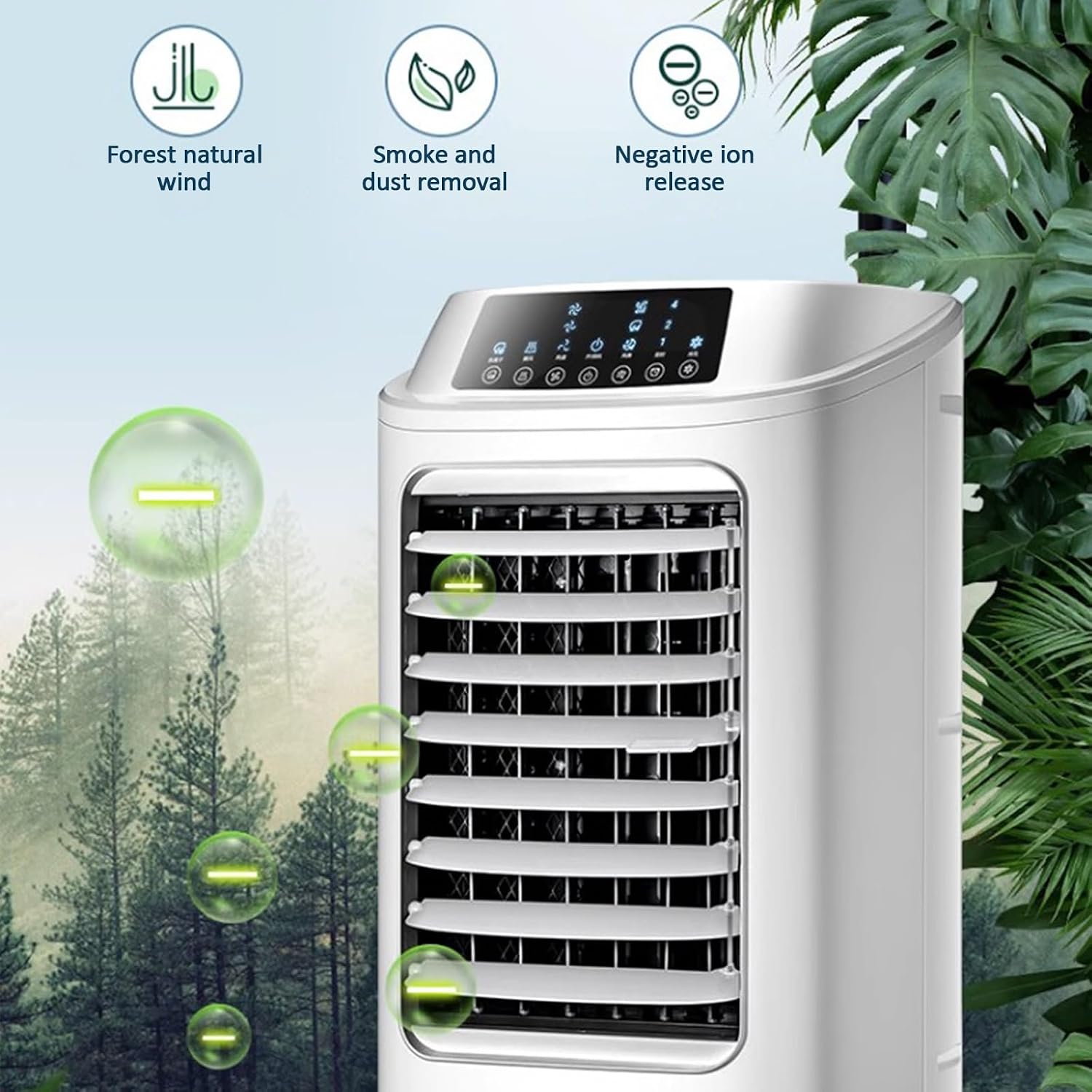  Evaporative Cooler With Remote, 3 Speeds, Timer, Mist, Oscillating For Home Garage Cooling