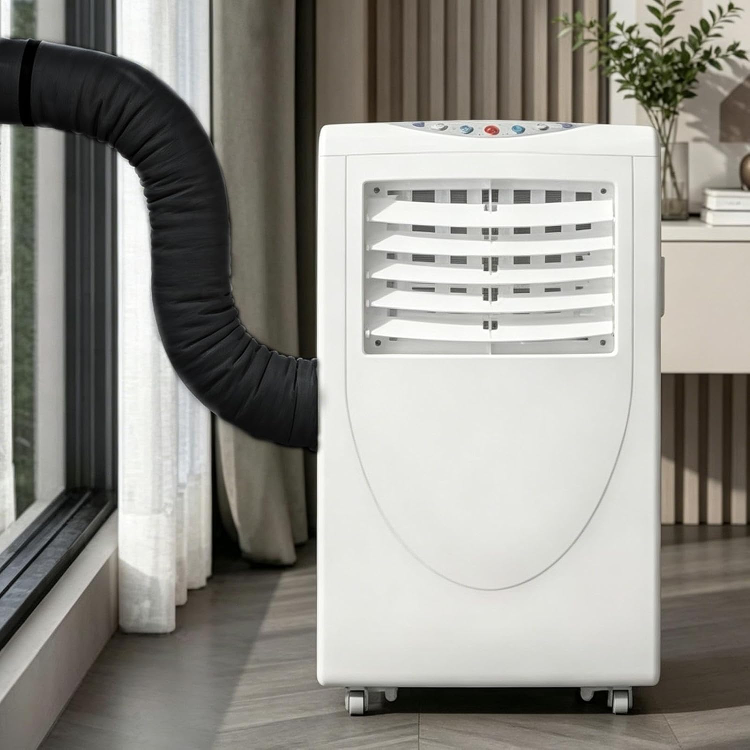  150 CM Manchon Isolant Tuyau Thermique Pour Climatisation Mobile | Manchon Isolant Pour Tuyau De Climatisation Mobile, Gaine Isolante Pour Conduit De Climatisation, 3 Sangles, Pour 12,7/15 CM