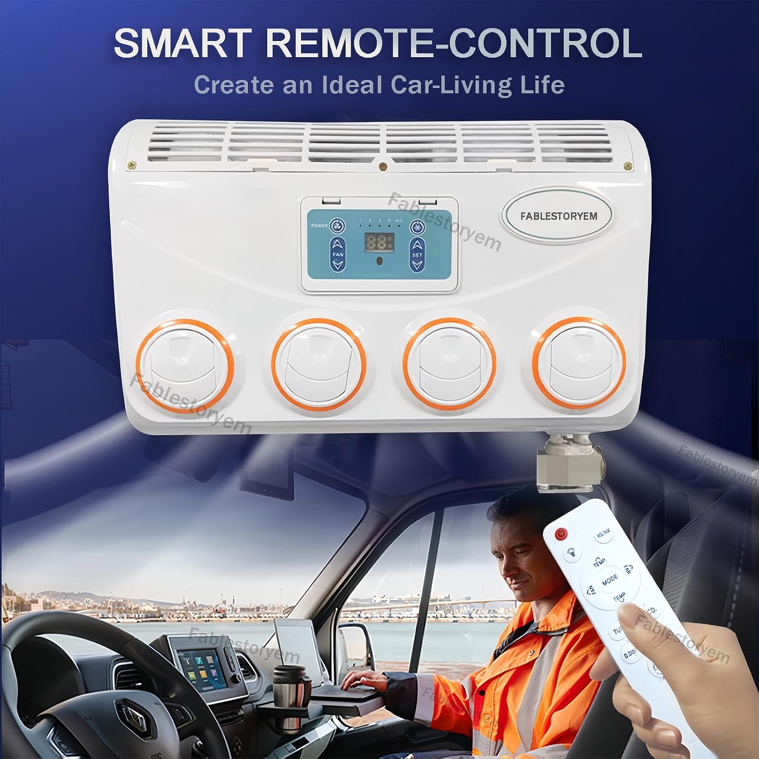 GENERIC Climatiseur De Cabine De Camion, Unité D'évaporateur Pour Semi-remorques, Bus, Camping-cars Et Caravanes, Système Split Compatible 12 V/24 V