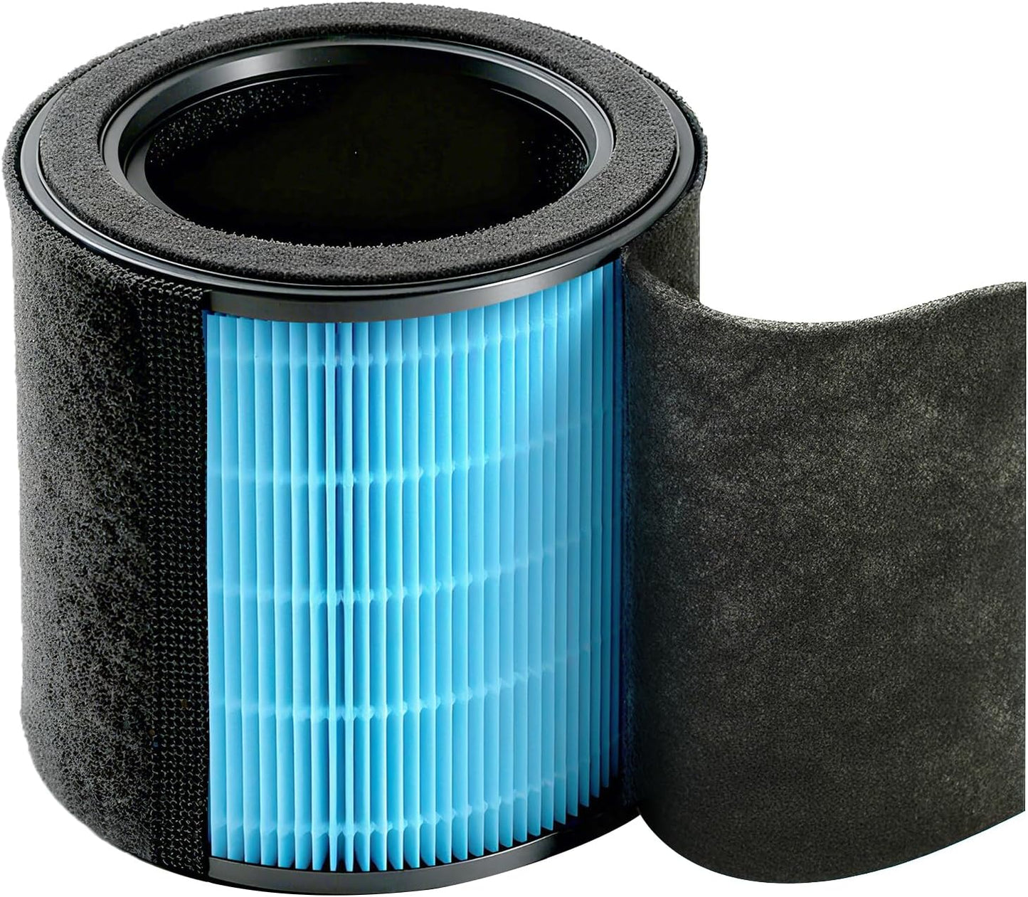  DR.PREPARE Purificateur D'air Maison, Pet Mode, Double Aspiration, Jusqu'à 100 M², Mode Nuit, Silencieux 20dB, Pré-filtre Lavable, Capteur Intelligent De Qualité D'Air PM2.5, Pour Chambres, Bureaux