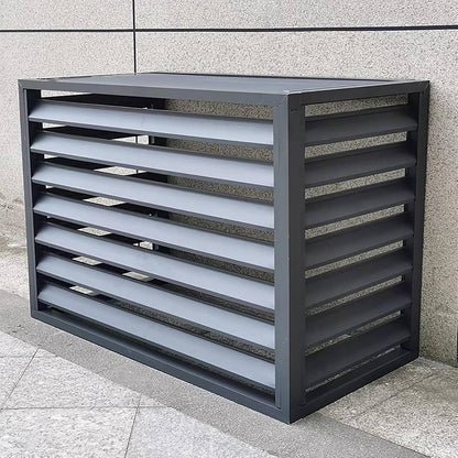  Housse De Protection Pour Climatiseur Extérieur, Protection De Pompe à Chaleur En Aluminium, Housse Résistante Aux Intempéries, Gris Et Blanc, Taille : 110X, Parfaite Pour Une Utilisation Toute