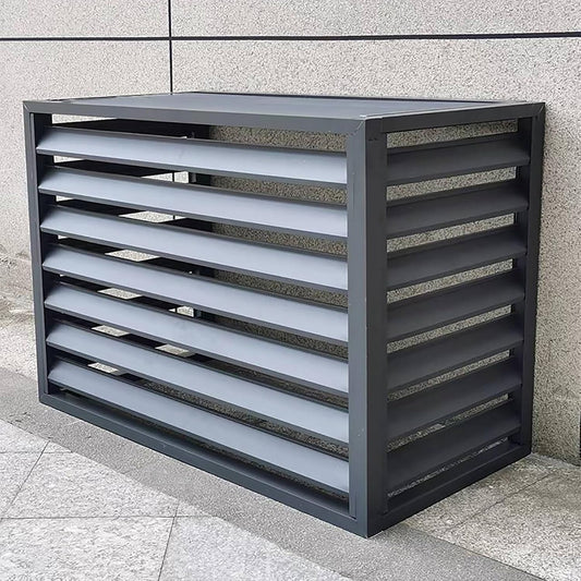  Housse De Protection Pour Climatiseur Extérieur, Protection De Pompe à Chaleur En Aluminium, Housse Résistante Aux Intempéries, Gris Et Blanc, Taille : 110X, Parfaite Pour Une Utilisation Toute