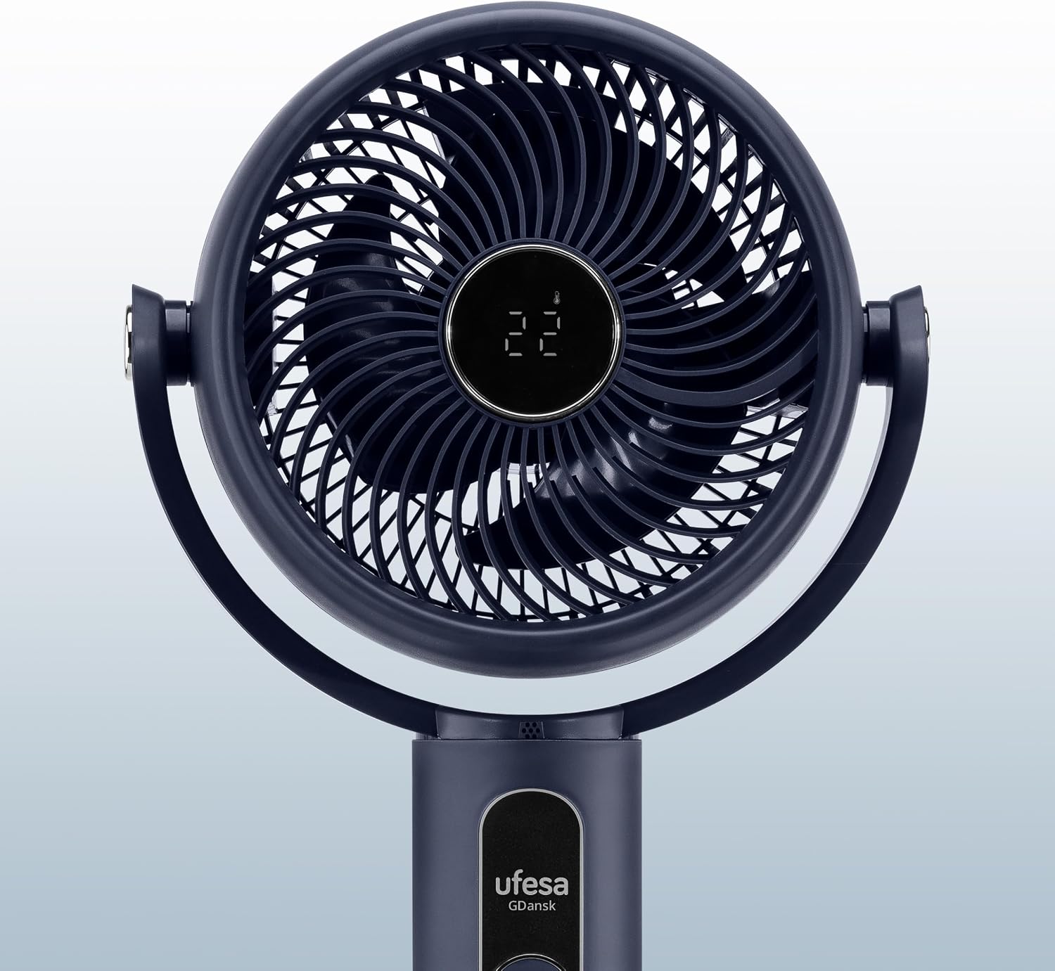  UFESA 3D50 Ventilateur De Circulation D'air Avec Oscillation 3D 360º, Multidirectionnel, 50W, 2 Hauteurs, 3 Vitesses, 3 Modes, 1m Haut, Télécommande, Minuterie, Écran LED, Nero