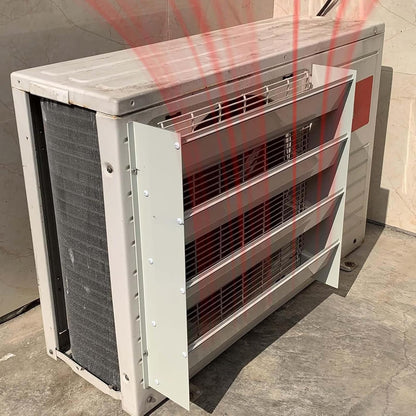 GENERIC Climatiseur Extérieur R 60 X 60 Cm Pare-vent Réglable Protection Anti-tourbillon Pour Unités Extérieures Empêche L'air De Souffler Directement