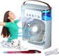 Climatiseur Lumière 7 Couleurs, Ventilateur, Humidificateur Et 5 Pulvérisateurs USB Pour Maison, Bureau Ou Chambre, Avec écran Tactile Et Stylo Personnalisé