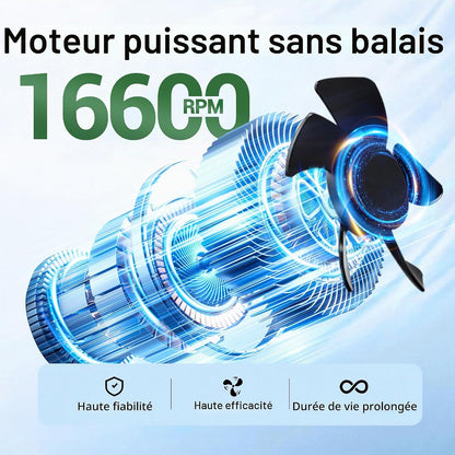  MERTTURM Ventilateur De Ceinture Portable, 10 000 MAh Rechargeable (22 Heures De Refroidissement), Ventilateur Puissant Sans Mains Pour Cou/corps/ceinture/bureau Avec Lumière Et Banque D'alimentation