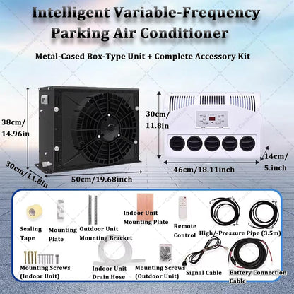 GENERIC Climatiseur De Véhicule Récréatif De Type Fendu 11000BTU Unité De Climatisation électrique Pour Camion, Cabine Et Camping-car, Refroidissement Rapide, Fonctionnement Silencieux