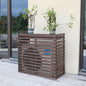  Housse En Bois Pour Climatiseur – Unité De Climatisation Extérieure Et Support De Fleurs – Bois Massif, Marron – Protection élégante Et Fonctionnelle Pour Unités Mobiles AC