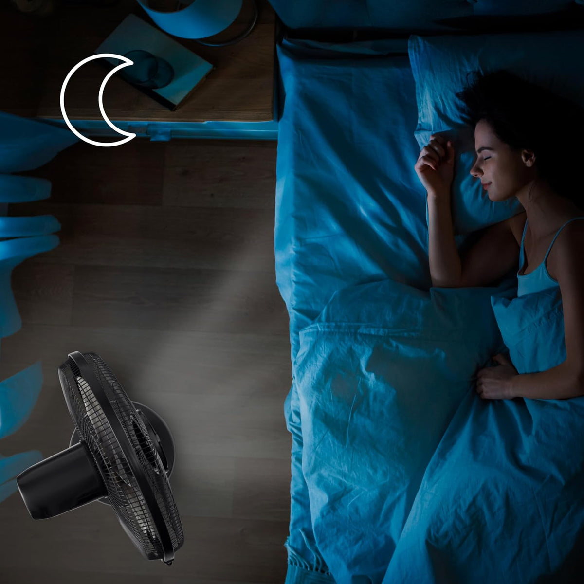  UFESA Mist Fan VNDC Ventilateur Brumisateur, Ultra Silencieux, Télécommande, 3 Modes, Minuterie, 9 Vitesses, 40cm De Diamètre, 8 Pales, 60W, Noir