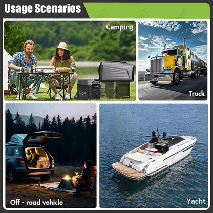  Climatiseur Portable 2 En 1 Pour Camping-Car, 5200 BTU, 400 W, Silencieux, Avec Compresseur, Faible Consommation D'énergie, Idéal Pour Tentes Et Camping-Cars. Fonction Déshumidification Gray