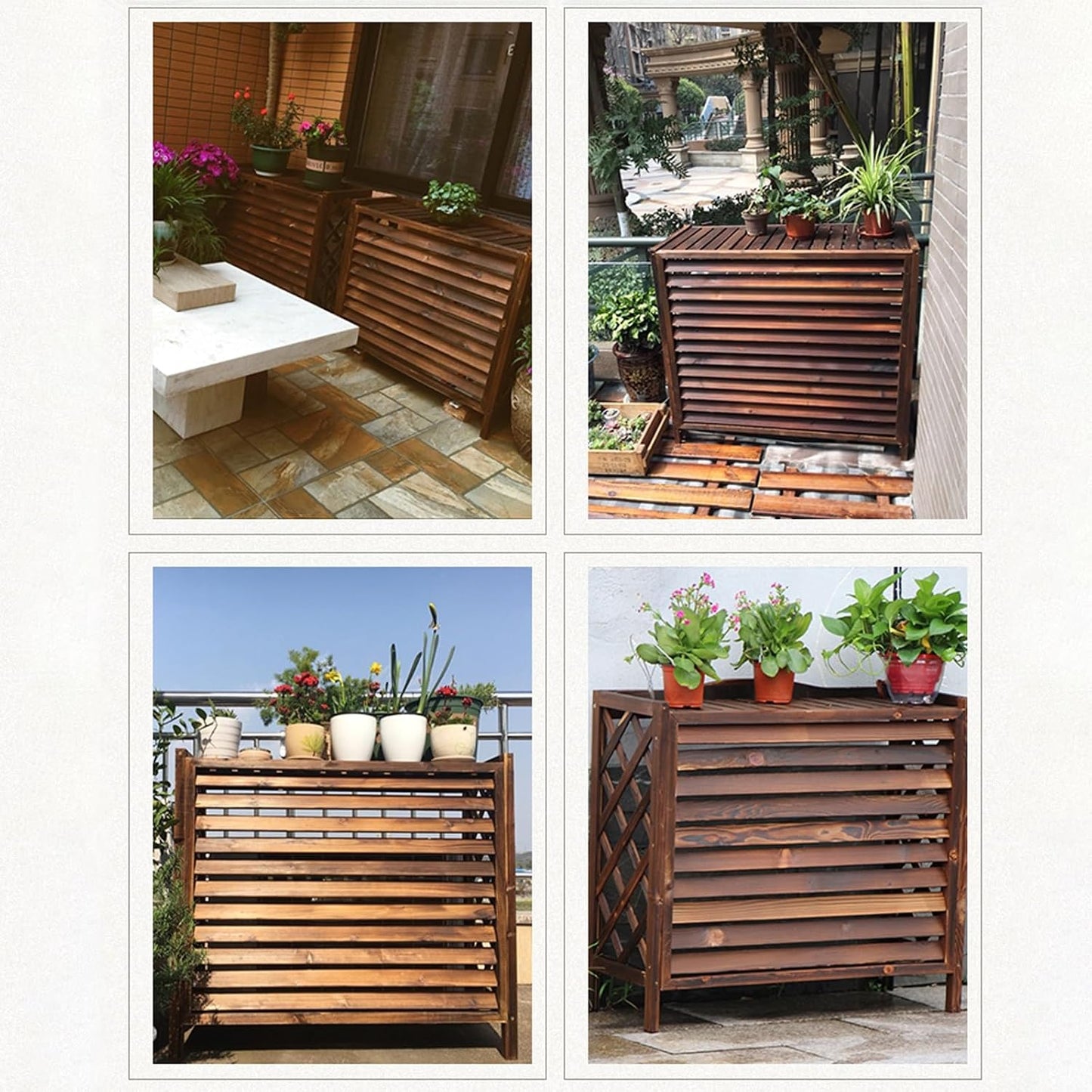 GENERIC Housse De Climatiseur Extérieur - Clôture Décorative Pour Unité De Climatisation - Écran En Bois Massif Pour Fenêtre - Protection élégante De Conception De Grille (taille : 11)