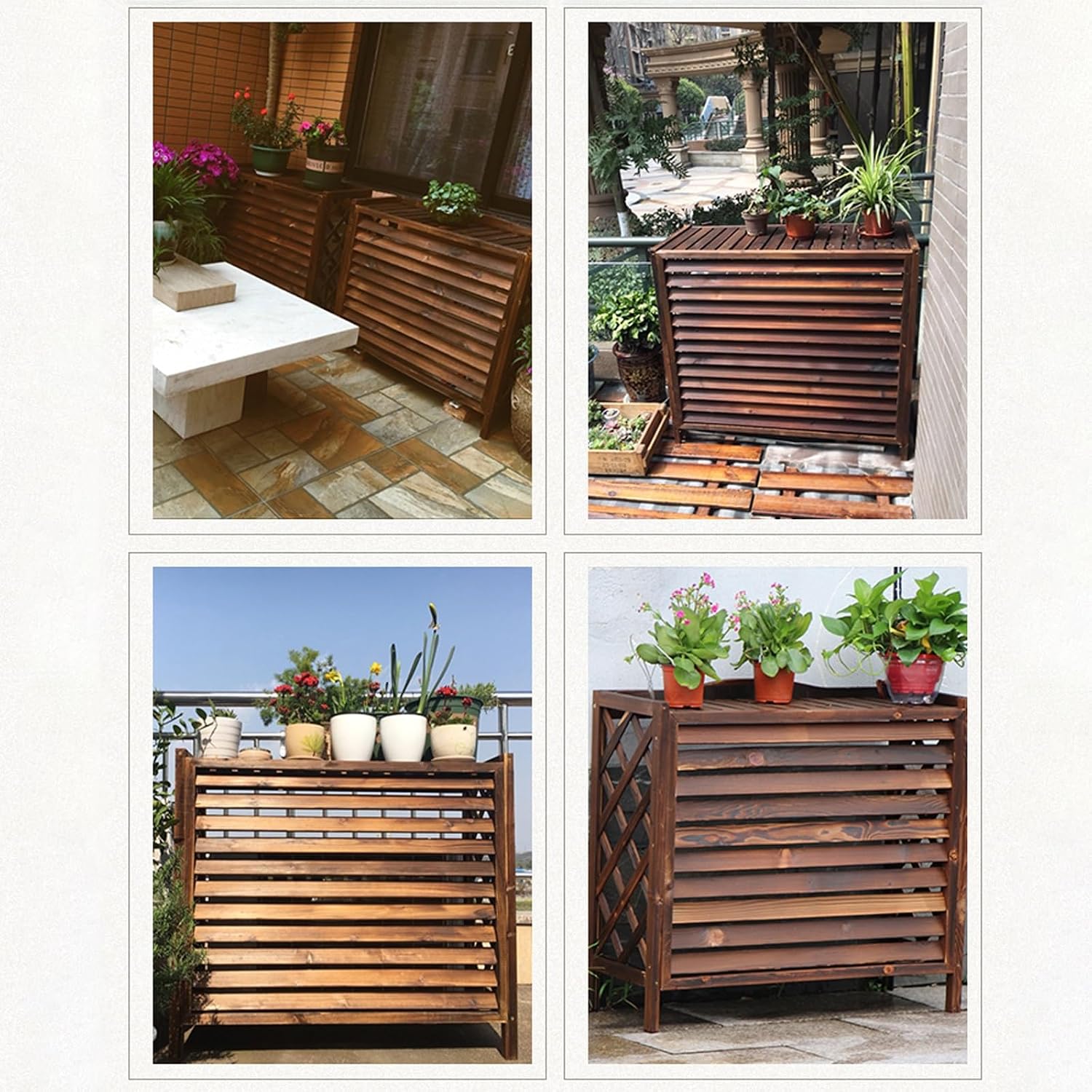 GENERIC Housse De Climatiseur Extérieur - Clôture Décorative Pour Unité De Climatisation - Écran En Bois Massif Pour Fenêtre - Protection élégante De Conception De Grille (taille : 11)