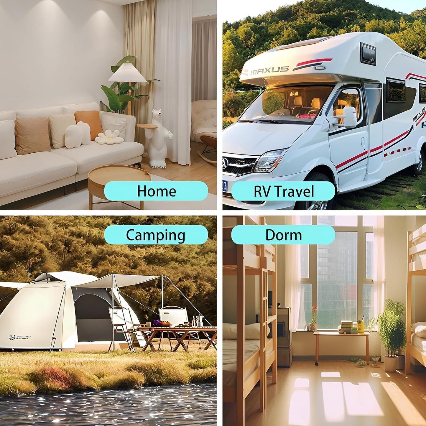  Climatiseur Portable, Refroidisseur Personnel 550W Et Déshumidificateur Pour Les Chambres Jusqu'à 5m2.Énergie Efficace, Fonctionnement Silencieux Avec Télécommande.Idéal Pour Chambre à Coucher, Dortoi