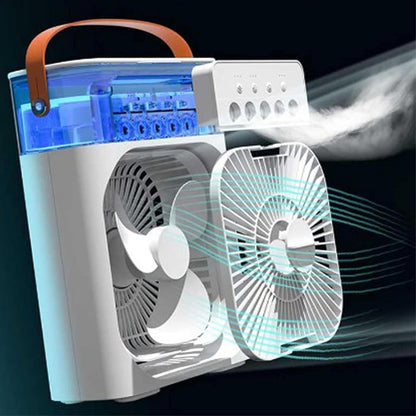  Climatiseur Lumière 7 Couleurs, Ventilateur, Humidificateur Et 5 Pulvérisateurs USB Pour Maison, Bureau Ou Chambre, Avec écran Tactile Et Stylo Personnalisé