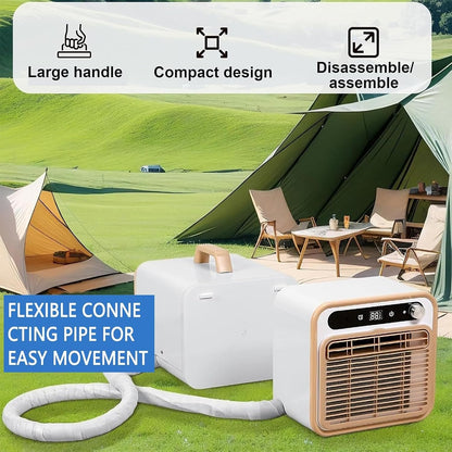  Climatiseur Portable 5000 BTU, Unité De Refroidissement Silencieuse De Type Split Avec Wi-Fi Et Télécommande, Pas Besoin Pour Une Personne Dédiée De Venir Et D'installer, Peut Librement Changer De Pos