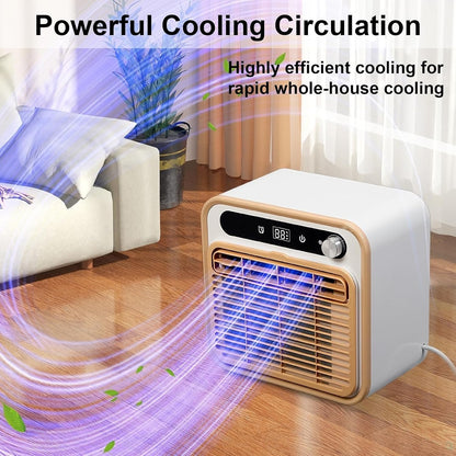  Portable Split AC 1500W Calme, 130m3/h Airflow, Télécommande WiFi, 12H Minuterie, Léger Pour RV Truck Bedroom Camping, Filtre Lavable Enlèvement D'odeur, 40dB Mode Veille