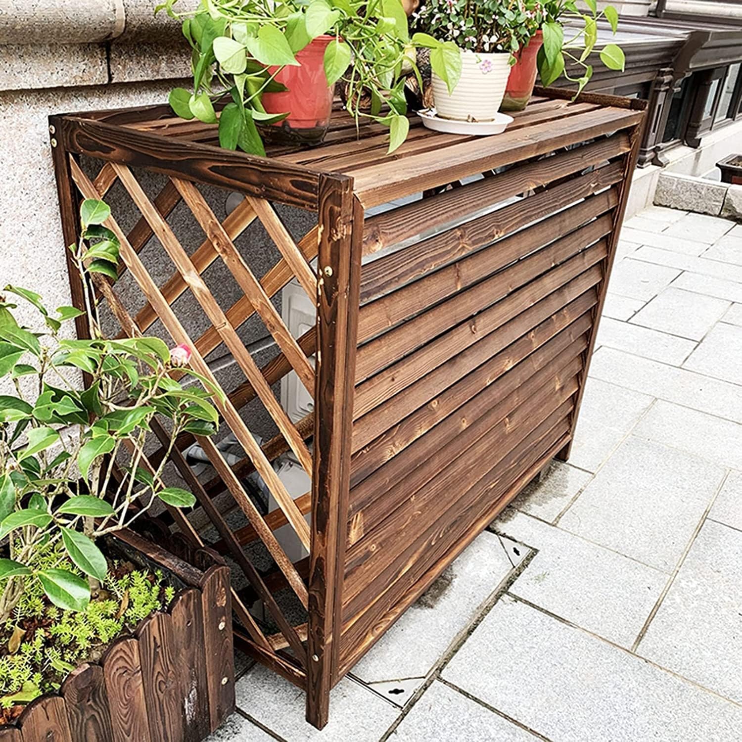  Grille De Protection Pour Climatiseur Extérieur - Grilles De Protection Pour Pompes à Chaleur - Dimensions : 85 X 35 X 75 Cm - Cachez L'unité AC Avec Couvercles Pour L'extérieur