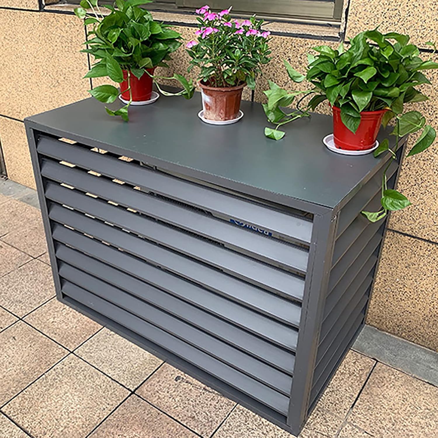  Housse De Protection Pour Climatiseur Toutes Saisons - Clôture Décorative Pour Unités Extérieures - Protection Antivol Pour équipement CVC