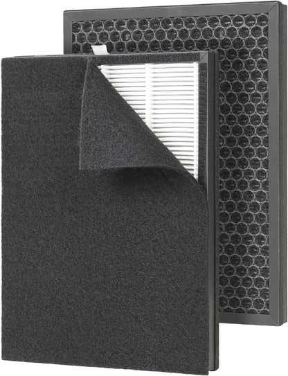  DR.PREPARE Purificateur D'air Maison, Pet Mode, Double Aspiration, Jusqu'à 100 M², Mode Nuit, Silencieux 20dB, Pré-filtre Lavable, Capteur Intelligent De Qualité D'Air PM2.5, Pour Chambres, Bureaux