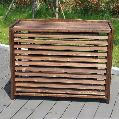  Housse De Climatiseur D'extérieur En Bois Et Support De Fleurs En Bois Massif Pour Climatisation, Protection Contre Les Intempéries.