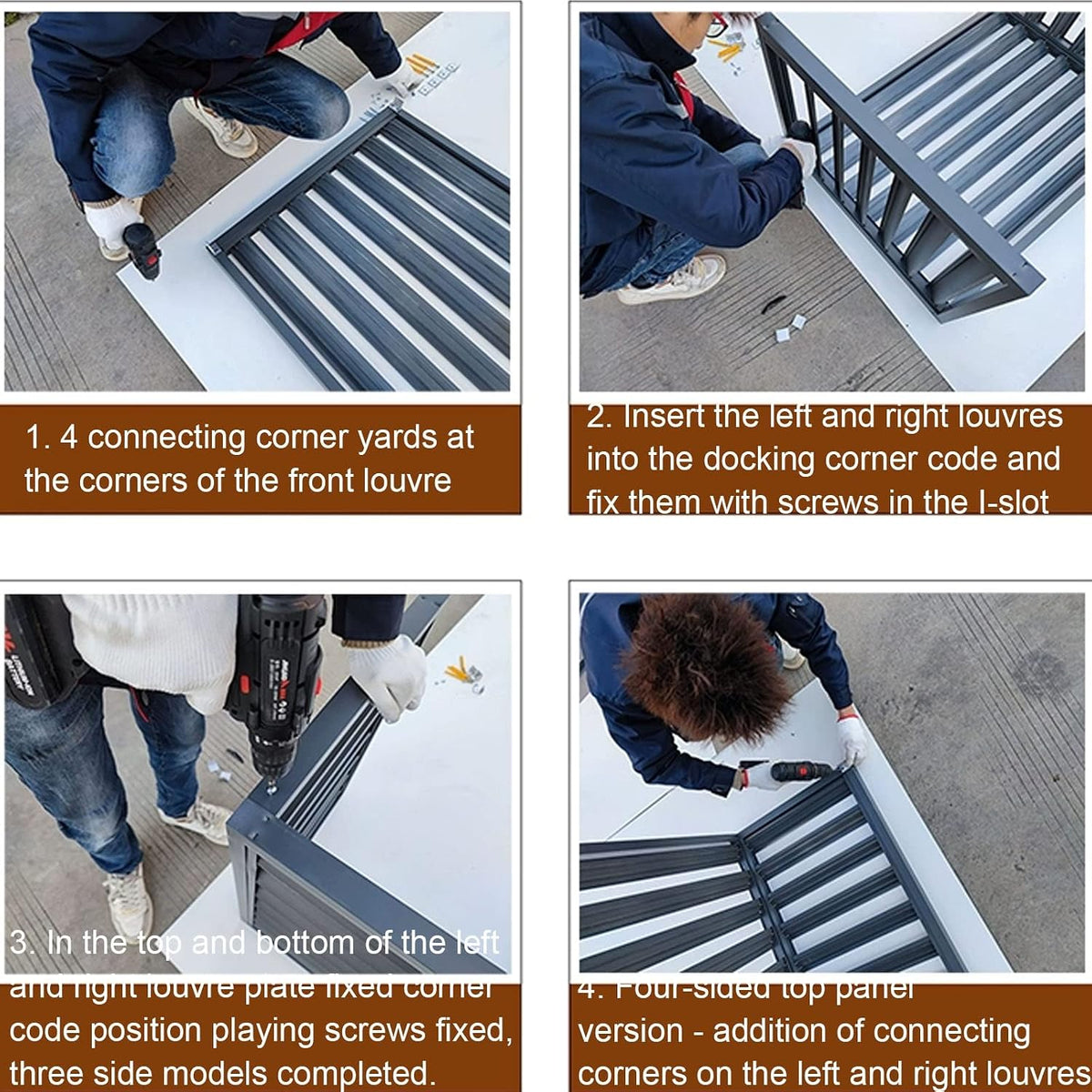 GENERIC Couvertures De Climatiseur En Aluminium, Couvercles De Condensateur Central De Climatisation Robustes, Unité CVC Résistante Aux Intempéries Et Protection De Pompe à Chaleur, Bouclier Extérieur En